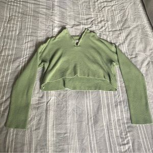 Pacsun green cropped zipup